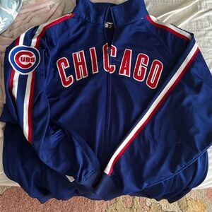 Stitches Blue Athletic Jacket Chicago cubs track jacket vintage